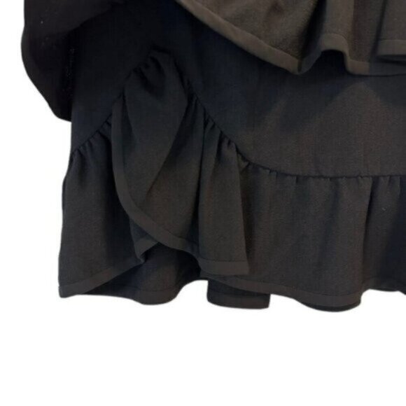 NWT I.R.O. | Mica Black Ruffle Layerd Mini Skirt Size Medium - Picture 4 of 12